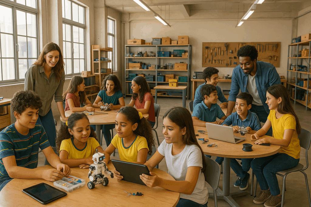 sala de aula com IA integrada